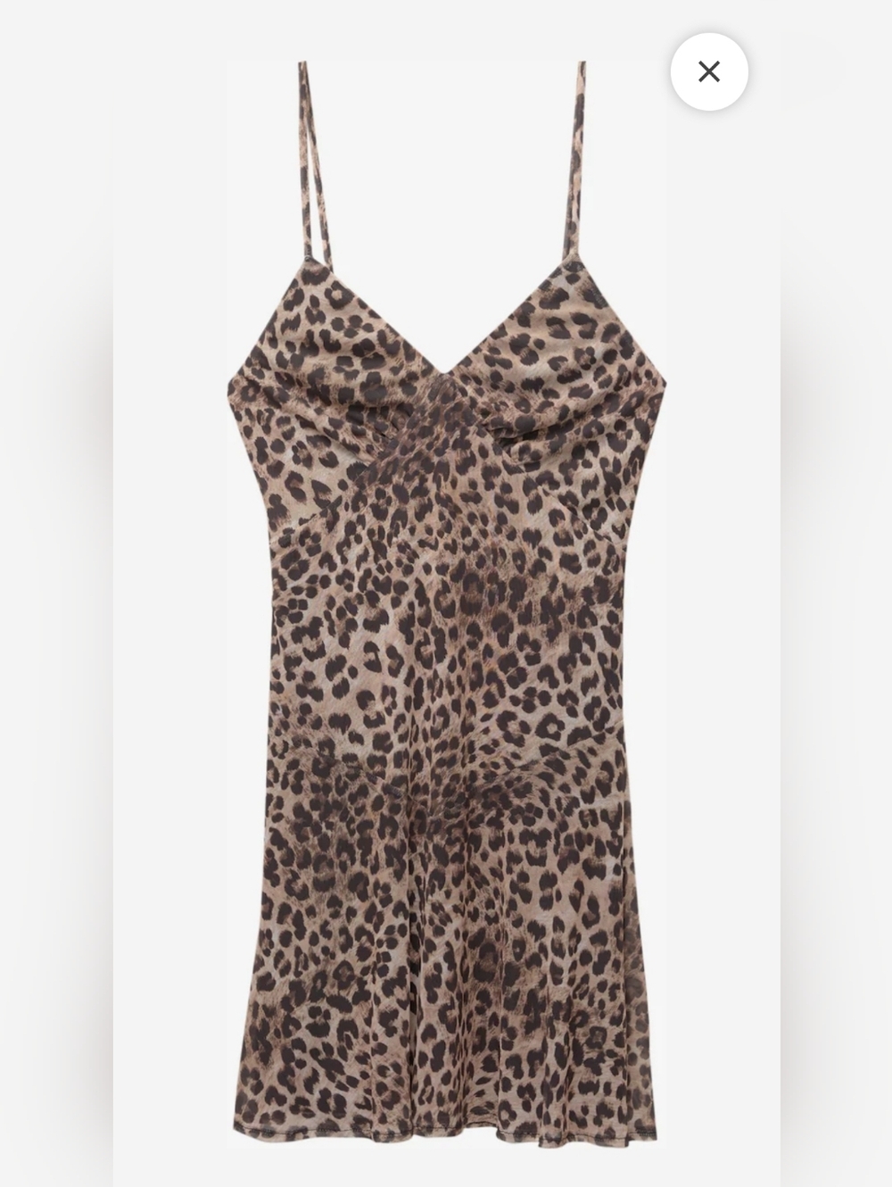NWT Pull&Bear Brown Leopard Print Slip Dress - Picture 2 of 13
